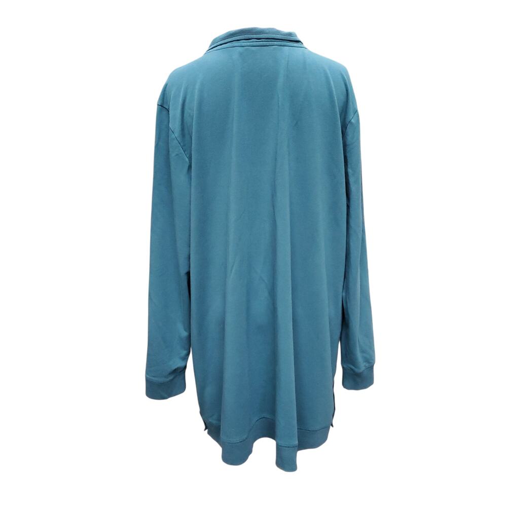 Soft Surroundings Lakshmi Pullover Tunic TopTeal Blue Green Style 2EQ97 Sz 1X - Picture 8 of 12
